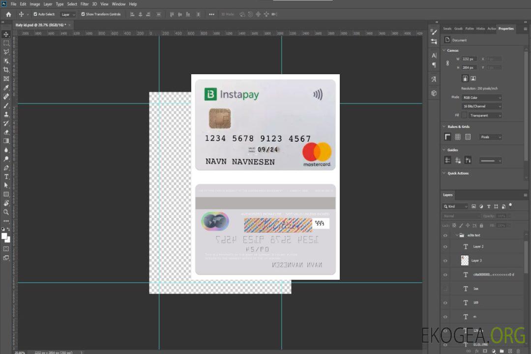 Carte Mastercard instapay de la Banque de Norvège de Norvège template